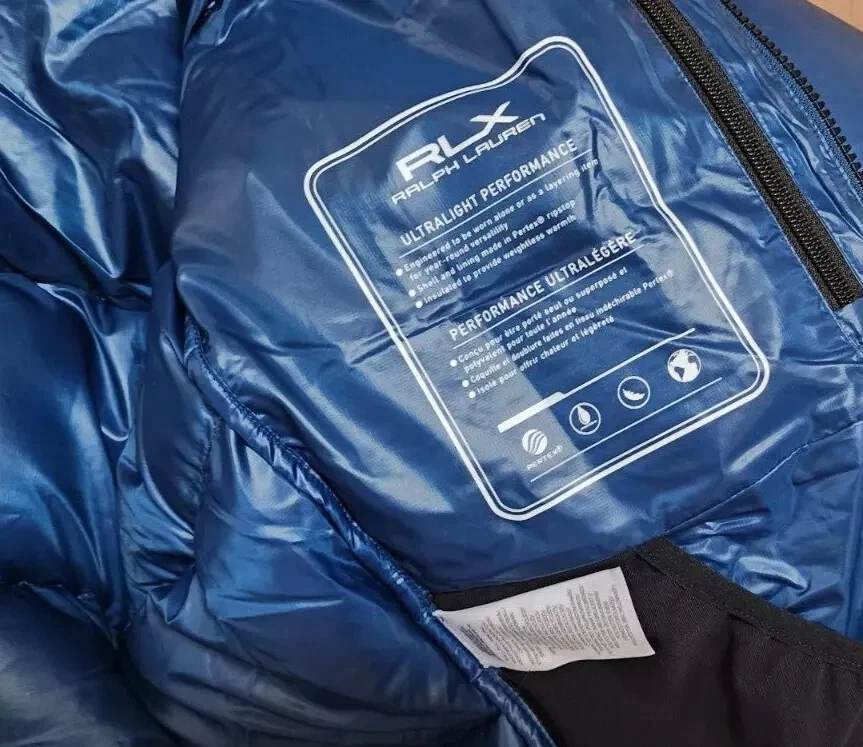 Chaqueta acolchada Ralph Lauren RLX Pertex Quantum para hombre talla S azul $698 nueva con etiquetas Foto 4 de 4