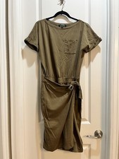 Ralph Lauren Boat Neck Short Sleeve Wrap Skirt dress Medium Armpit To Armpit 20”