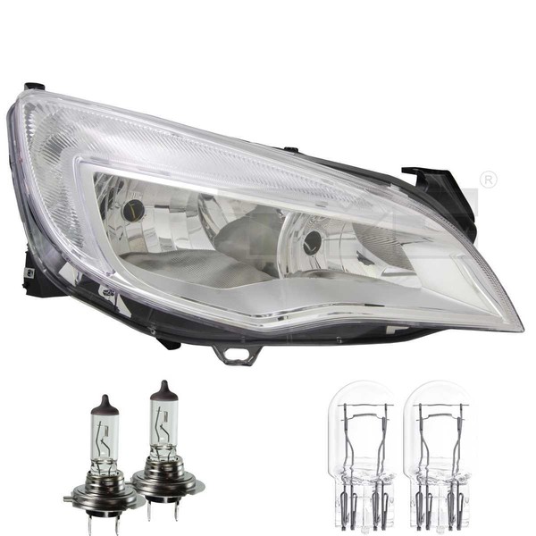 Scheinwerfer Links Chrom H7/H7/W21/5W FüR Opel Astra J P10 Inkl. Osram Lampen-image