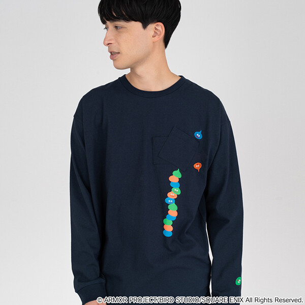 Dragon Quest x graniph DQ+g Long Sleeve T-shirt Slime Tower New JP