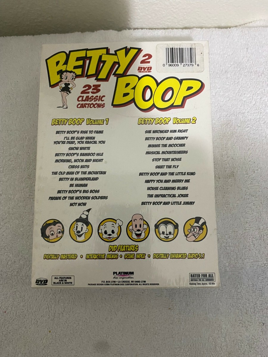 BETTY BOOP 2 DVD CLASSIC BLACK & WHITE EDITON SEALED NIB 23