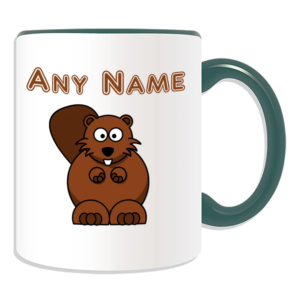 Personalized Beaver Mug, Large Front Teeth Accent Mug