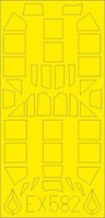 MW22 Eduard EX582 Bf 109G Classic Canopy Tface 1/48 Mask For Eduard