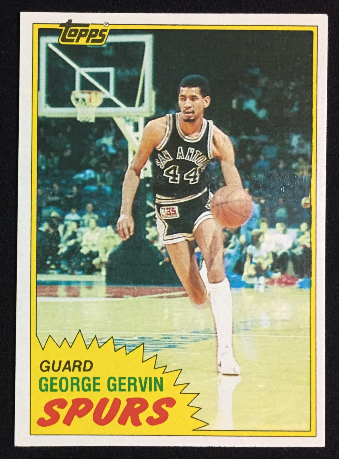 GEORGE GERVIN 1981-82 TOPPS BASKETBALL CARD #37 SAN ANTONIO SPURS THE ICEMAN HOF
