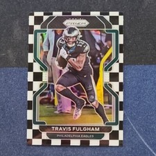 2021 PRIZM BLACK WHITE CHECKERBOARD TRAVIS FULGHAM EAGLES SSP
