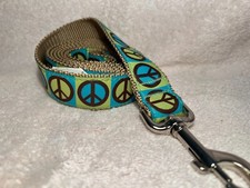 NEW! Preston Ribbon Dog Leash - PEACE - Made in the USA