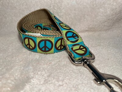 NEW! Preston Ribbon Dog Leash - PEACE - Made in the USA