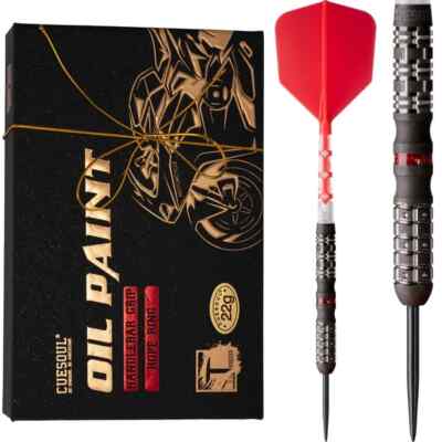 22 GRAM CUESOUL MOTORCYCLE  HANDLEBAR  90% TUNGSTEN STEEL TIP DARTS RED