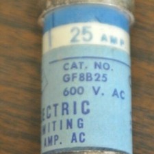 BOX of 3 / GENERAL ELECTRIC GF8B25 TYPE CLF CLASS J FUSE 25A / 600V NEW SURPLUS
