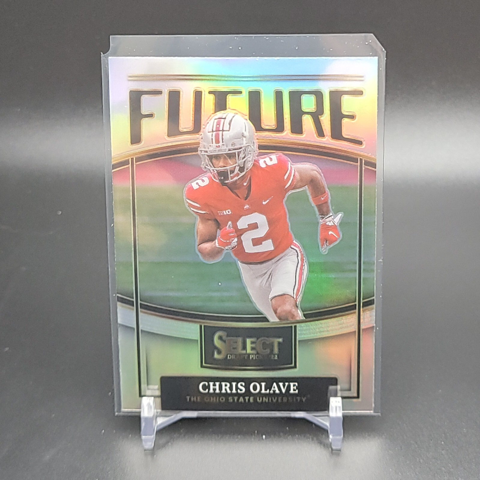 2022 Select Draft CHRIS OLAVE #F-CO Future SILVER HOLO PRIZM SP RC Saints