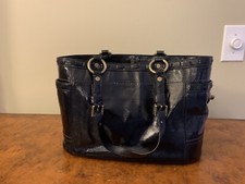 Coach Black Patent Leather Tote