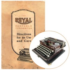 1st Gen. Royal Model P Typewriter Instruction Manual Repro Vtg User Portable thumbnail
