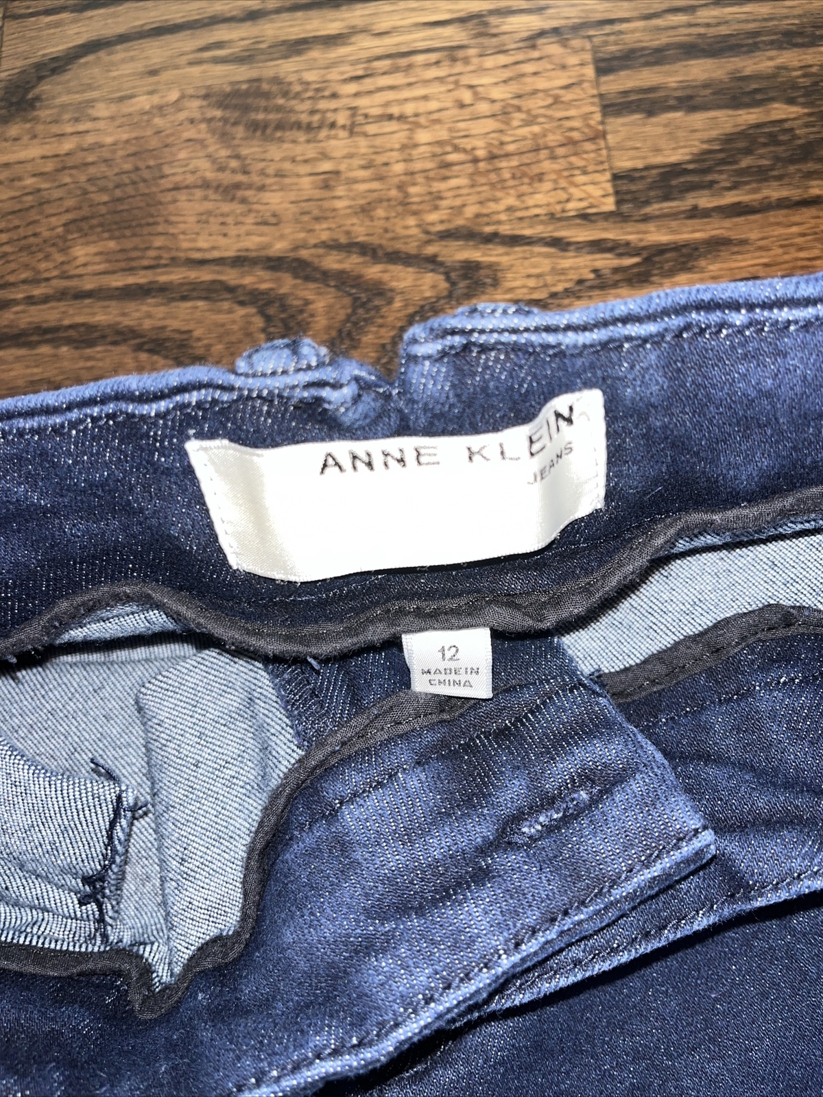 Anne Klein Womens Flare Trouser Jeans Dark Wash Size 12 - View 3