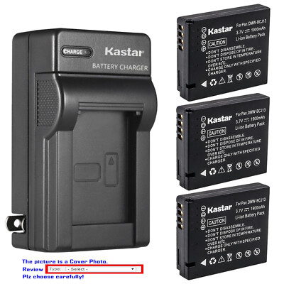 Kastar Battery AC Wall Charger for Leica Genuine BP-DC10 DC10-E DC10-U BC-DC10
