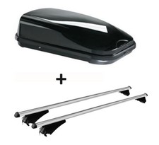Dachbox VDPJUFL320L+Alu-Relingtr&auml;ger TigerXL aufl. Reling f&uuml;r f&uuml;r Mercedes GLC a