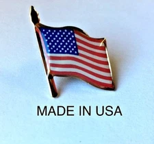 AMERICAN FLAG LAPEL PIN *MADE IN AMERICA* TRUMP USA PATRIOTIC