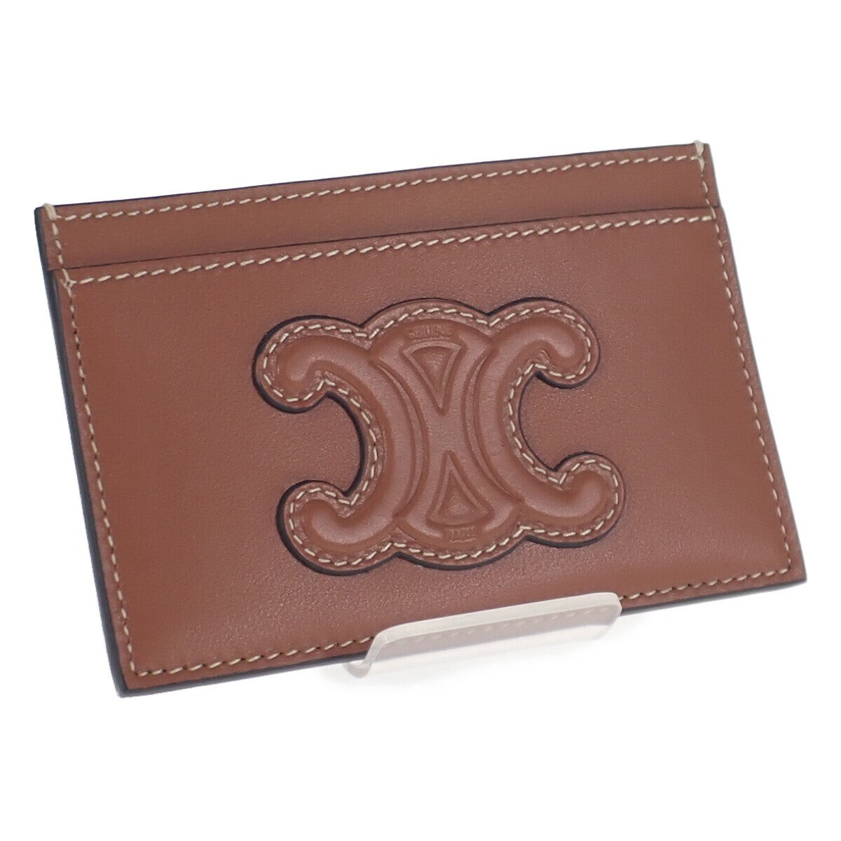 CELINE Card Holder Card Case 10B703EMJ.04LU Lambskin Tan Woman's