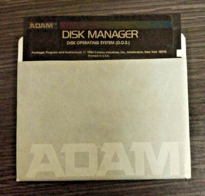 Rare vintage Coleco Adam Disk Manager DOS 5,25'' Floppy Disk 1984