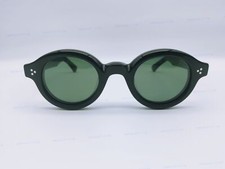 LESCA Lunetier Glossy Black Eyeglasses Frame 46-27-145 Green Lenses La Corb  s