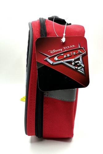 Disney Pixar CARS Lightning McQueen Insulated Lunch Bag Box NEW Reflective - Picture 2 of 5
