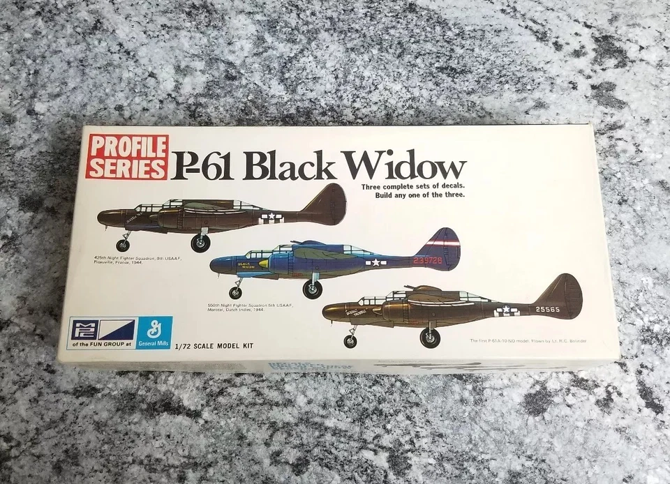 MPC Model Profile Series: P-61 BLACK WIDOW Kit #2-1507-150 Unbuilt 3 Versions - Image 2 of 4