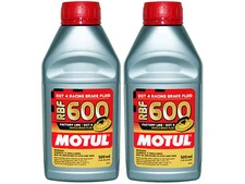 2X 500ML MOTUL RBF 600 FACTORY LINE 100% SYNTHETIC DOT 4 RACING BRAKE FLUID