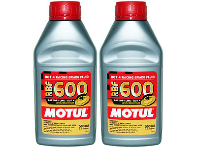 (2X 500mL) MOTUL RBF 600 FACTORY LINE 100% SYNTHETIC DOT 4 RACING BRAKE FLUID