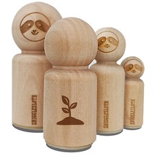 Seedling Growing Plant Rubber Stamp for Stamping Crafting Planners