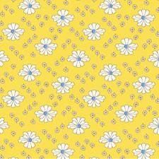Feline Drive Fabric GARDEN PARTY Meadow Yellow - Fat Quarter 18"x22" FQ