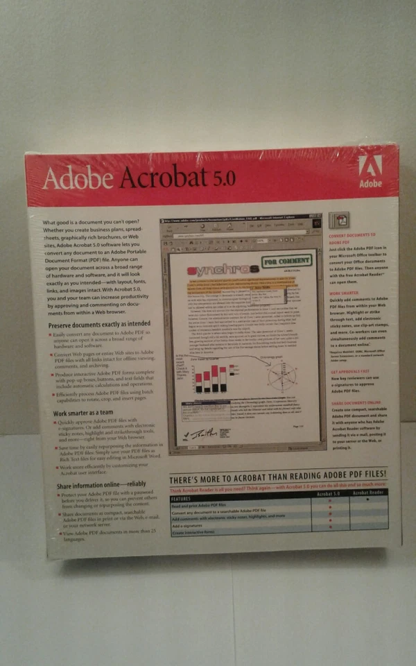 Adobe Acrobat 5.0 Education Version - Full Version for Windows 22001439 NEW - Image 2 of 3