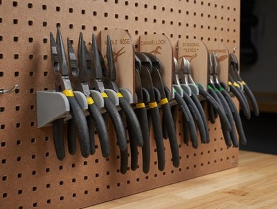 2-Pack 6 Slot Plier Rack Organizer Workshop Tool Storage USA Made