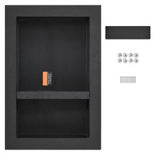 16 In. W X 24 In. H X 3.5 In. D Shower Niche Ready for Tile Double Shelf Organiz