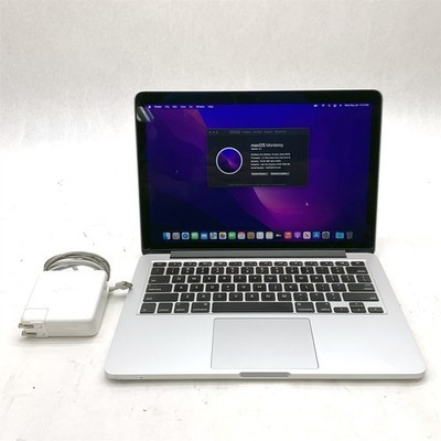 Apple Macbook Pro 12,1 A1502 13'' Retina Intel i5-5257U 2.7GHz 8GB 128GB Monterey