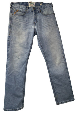 Ariat M7 Slim Fit Straight Leg Jeans Mens 31x32 Light Wash Western Denim