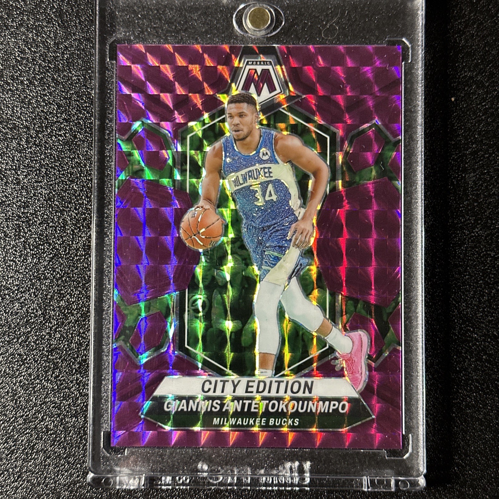 2023-24 Mosaic - #279 Giannis Antetokounmpo Purple Mosaic /99 - Milwaukee Bucks!