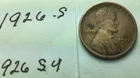 1926 S ; Wheat Penny ; good condition #926S4