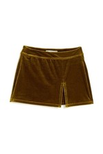 NWT TRACTR GIRL'S GOLD Knit Velvet SKORT SKIRT PULL ON Size 12 Holiday