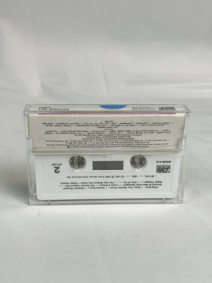 ABBA Vintage Cassette Tape The Singles The First Ten Years Dancing Queen Mama - Image 3 of 4