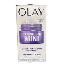 Olay Retinol 24 Mini Fragrance-Free Smooth, Renew, Hydrate Night Moisturizer 0.5