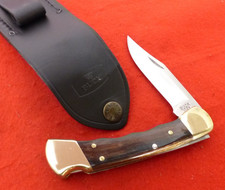Buck USA 110 5" Closed Folding Hunter 2009 Finger Groove Lockback knife & Sheath