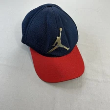 AIr Jordan Jumpman Hat Metal Badge Black/Red Cap Adjustable Snap Back Youth