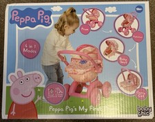 Peppa Pig 4-IN-1 My First Pram | Childrens Interchangeable Pram With Carry Cot