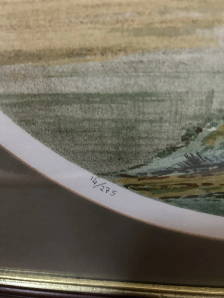 Mario Sportelli Italiano Acuarela Único Círculo Impresión Firmado y Numerado Foto 4 de 4