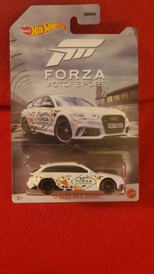 Hot Wheels Forza Motorsport diecast car, specifically the '17 Audi RS6 Avant