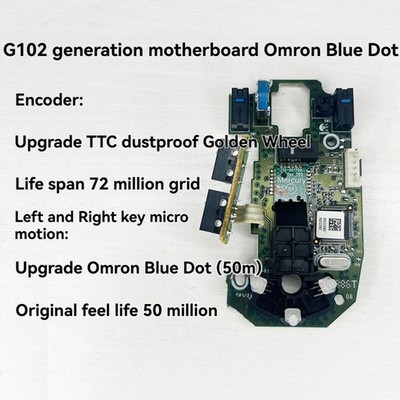 Mouse Motherboard TTC Dust-Proof Gold Encoder for Logitech G102 Gen 1/Gen 2