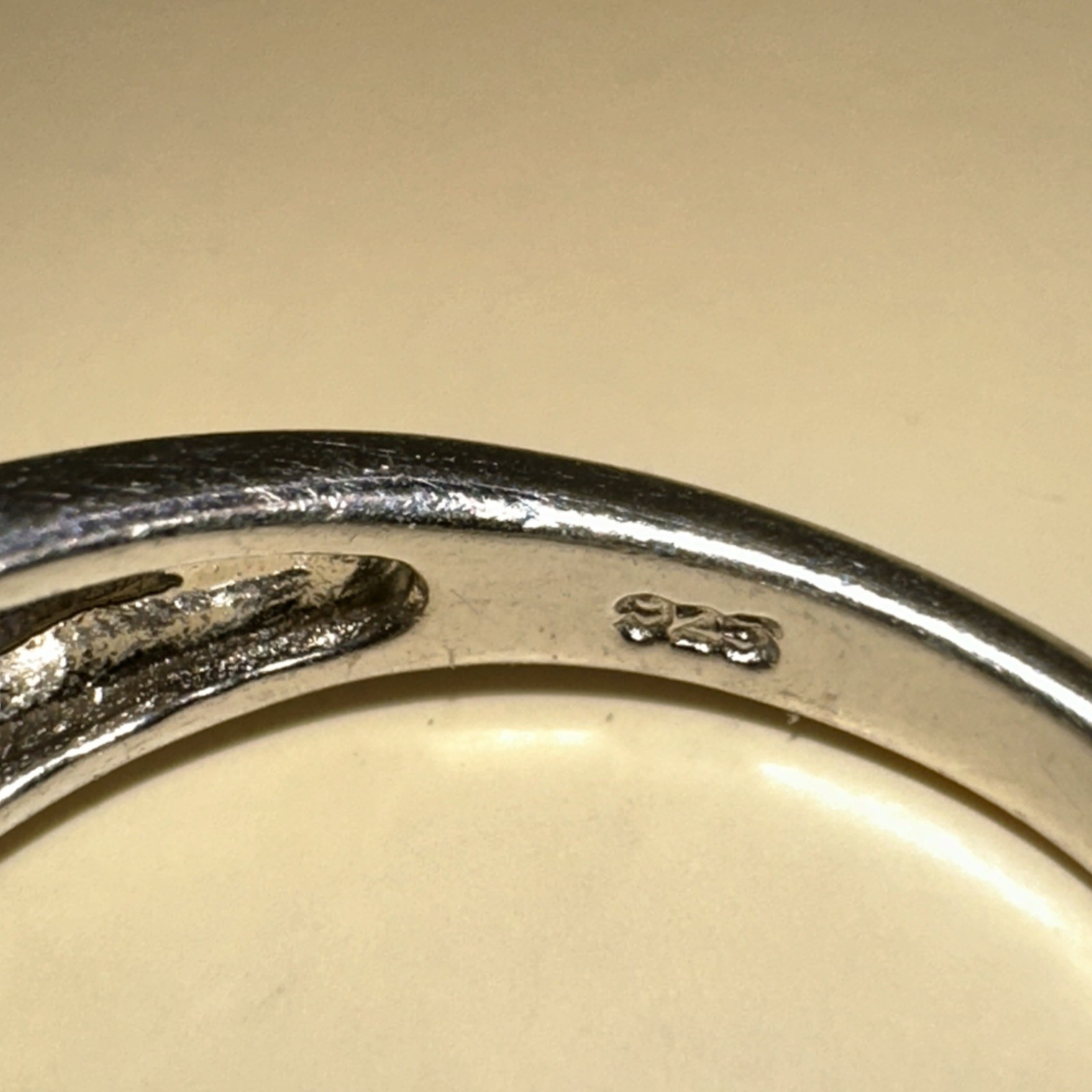 Heart Shape Pink Stone Set Split Shank Sterling S… - image 8