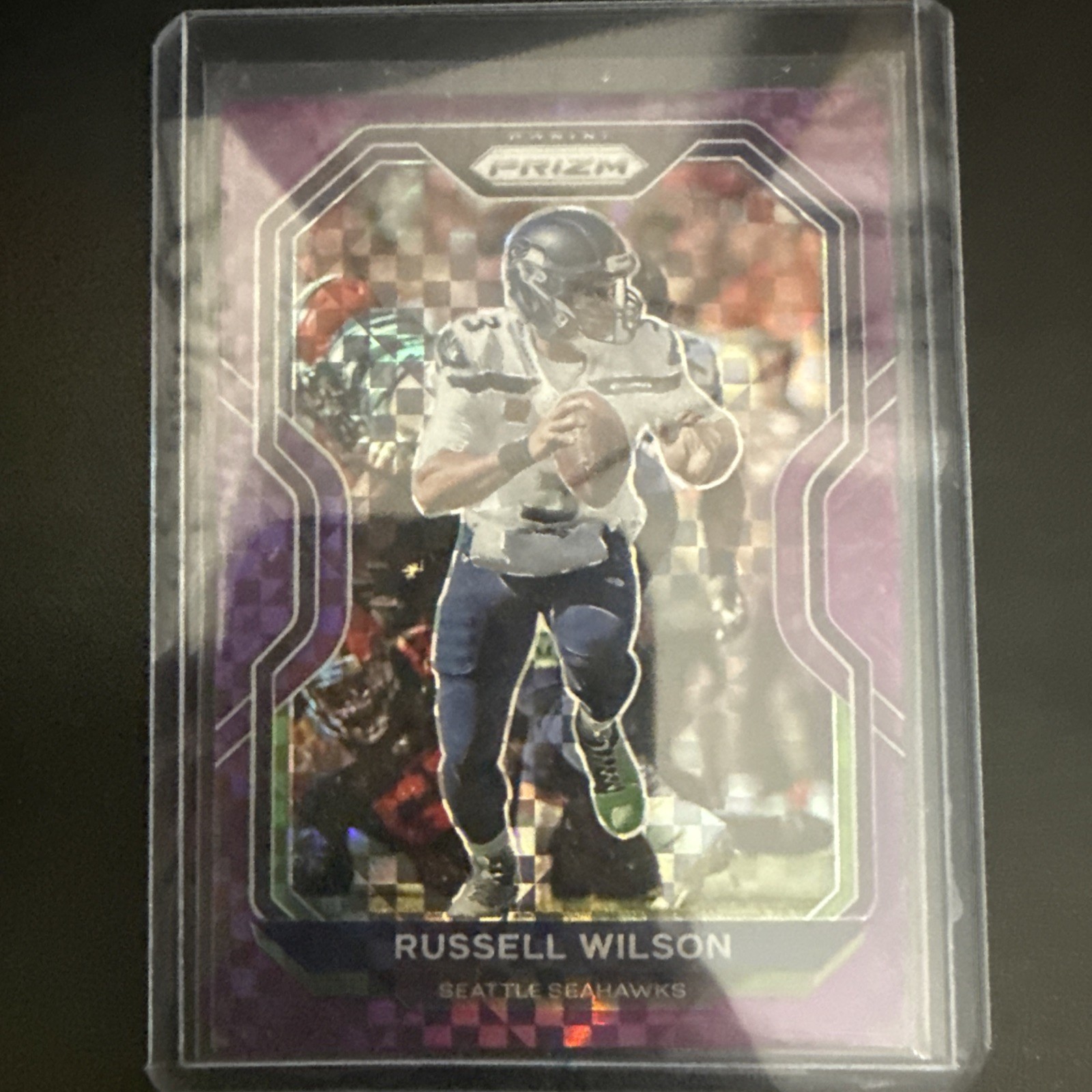 2020 PRIZM #294 RUSSELL WILSON "PURPLE POWER PRIZM" /49 (SEAHAWKS)