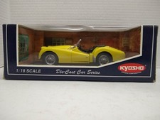 Kyosho #7025Y Triumph TR3A - 1/18 Scale Diecast - Yellow