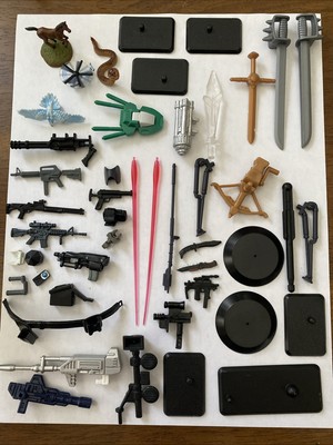 G.I Joe Transformers, TNMT, Marvel, Star Wars Weapons Accessories Lot 57 Pieces