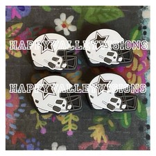 4 Pce DALLAS Football Team Silicone Focal Beads DIY Jewelry Beadable Pens